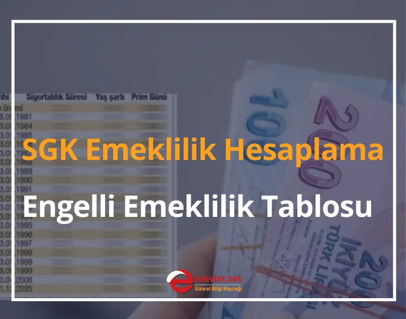 SGK Emeklilik Hesaplama Tablosu 2025