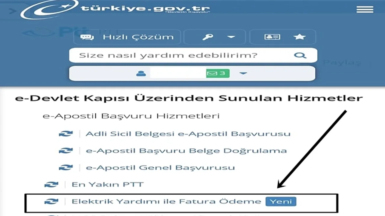 e-Devlet Elektrik Fatura Ödeme
