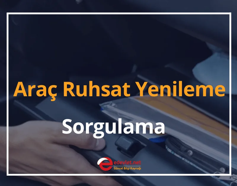 Araç Ruhsat Yenileme ve Sorgulama İşlemi Nereden Yapılır? 2026 GÜNCEL