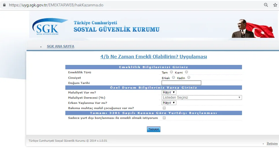 Bağkur emeklilik sorgulaması
